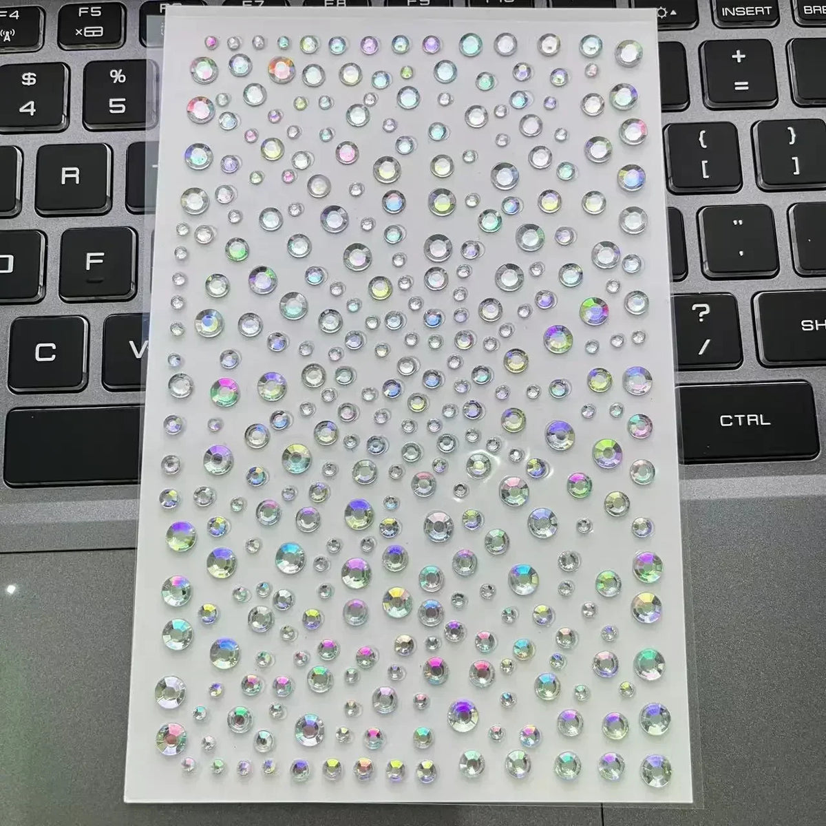 Rhinestone Face Stickers – Crystal Diamond DIY Party Makeup