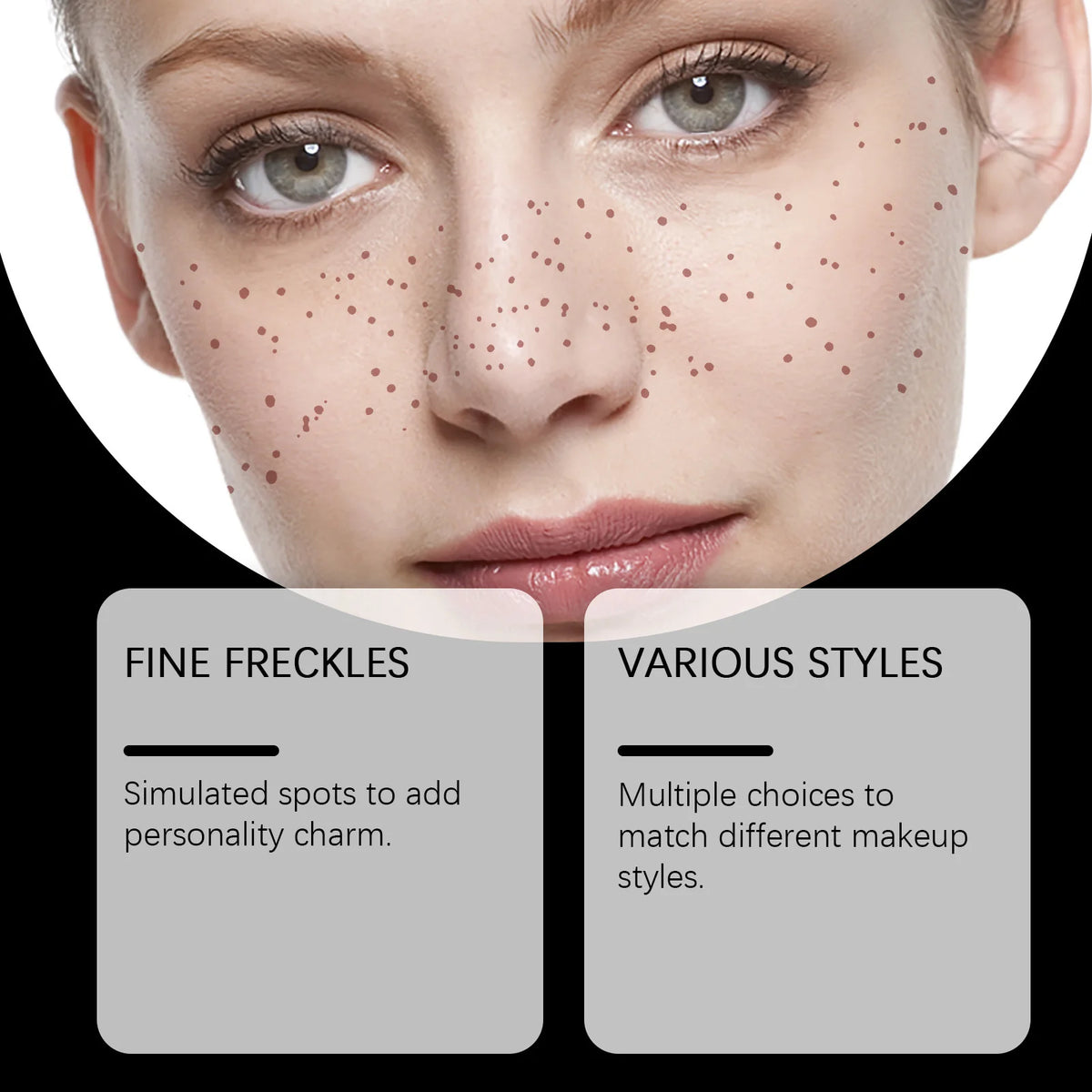 6 Pcs Waterproof Sweat-Proof Natural Freckles Simulation Makeup Stickers, Easy to Apply Temporary Tattoos, Create Perfect Skin Quake