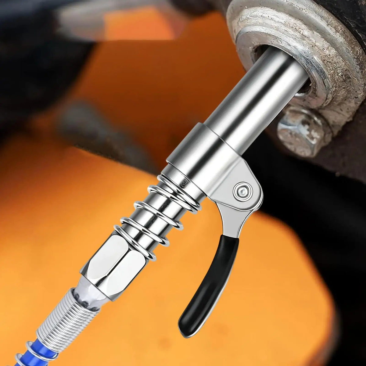 Locking Grease Coupler Universal Quick Release Steel Grease Nozzle Fittings for ATV Truck Trailer Tractor Excavator Bulldozer Quake