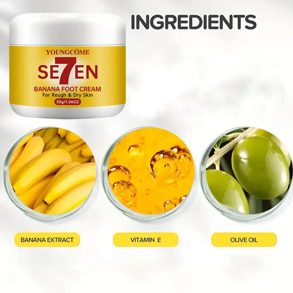 Anti-Drying Crack Foot Cream Heel Cracked Repair Cream Banana Oli Moisturizing Removal Dead Skin Hand Feet Smooth Care Quake