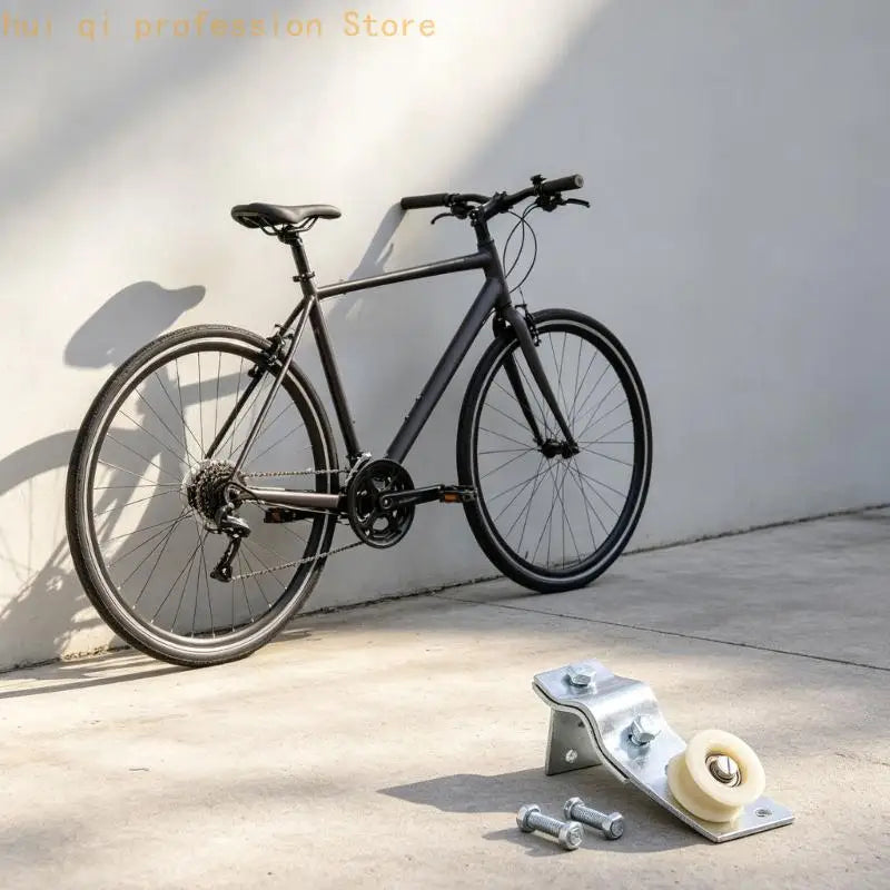 Chain Guide Roller Assembly for Cycle Chain System Maintenance, Engineering-Plastic Roller with Metal Mounting Bracket Quake