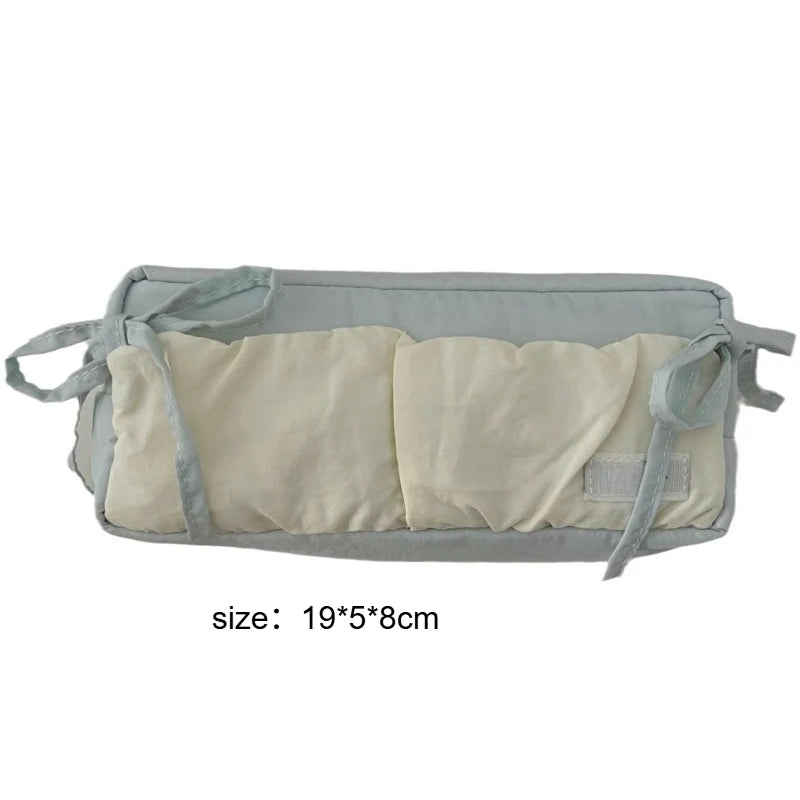 Small Fresh Cloud Toast Bow High Beauty Student Pen Case Multi Functional Large Capacity Storage Bag Quake Blue