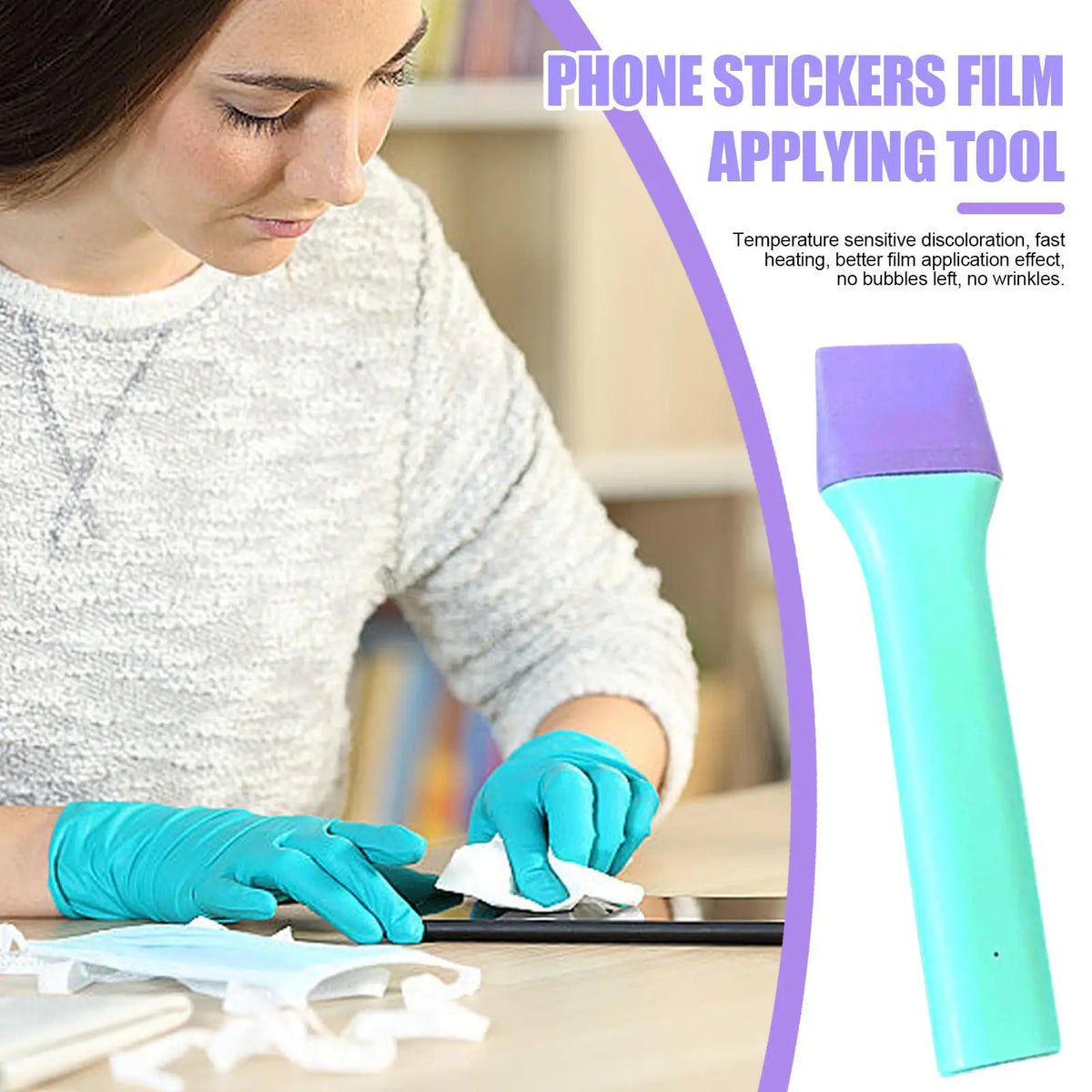 Thermostatic Film Heating Pen Hydrogel Curing Tool for Mobile Phone Skins Back Cover Edge Softening DIY Home Shop Screen Kit Use Quake