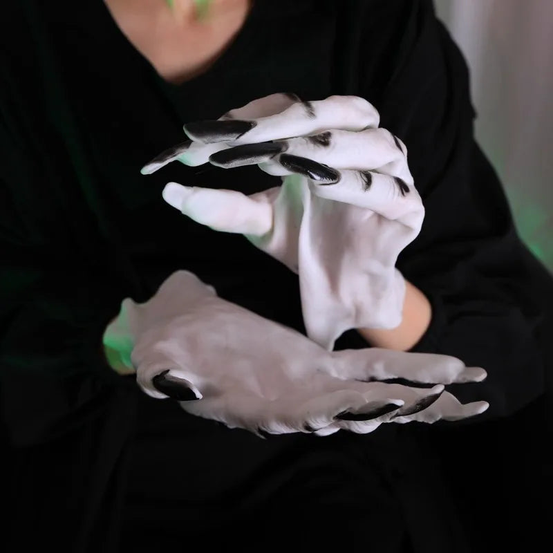Halloween Horror Female Ghost Gloves Party Dress Up Props Makeup Ball Supplies Suitable for Haunted Houses Quake