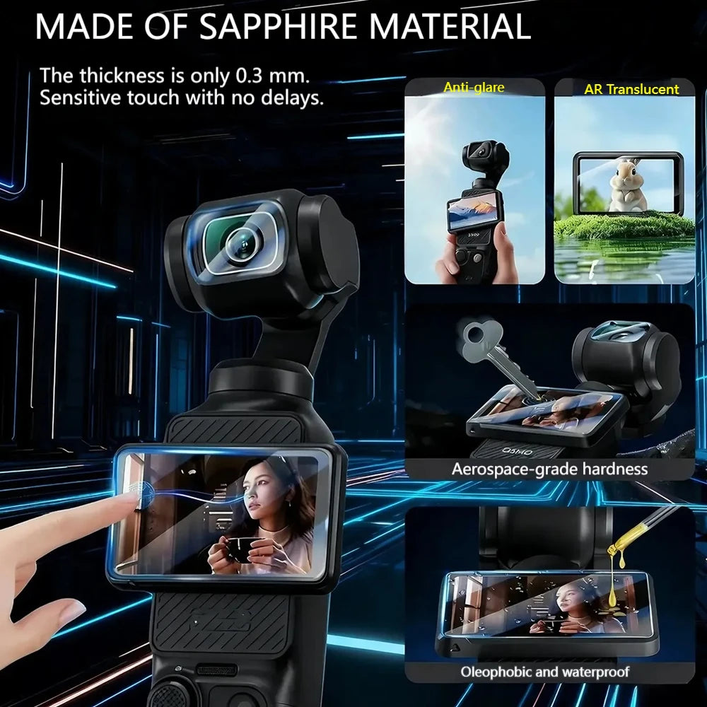 Silicone Gimbal Camera Protective Case Full Protection Portable Screen Protector Anti-Scratch Lens Cover for DJI Osmo Pocket 3 Quake