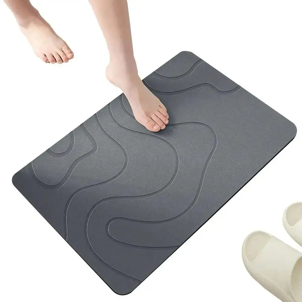 New 40x60cm Bathroom Anti-slip Mat Diatomite Stone Super Absorbent Entrance Carpet Anti-Slip Kitchen Floor Mat Quake