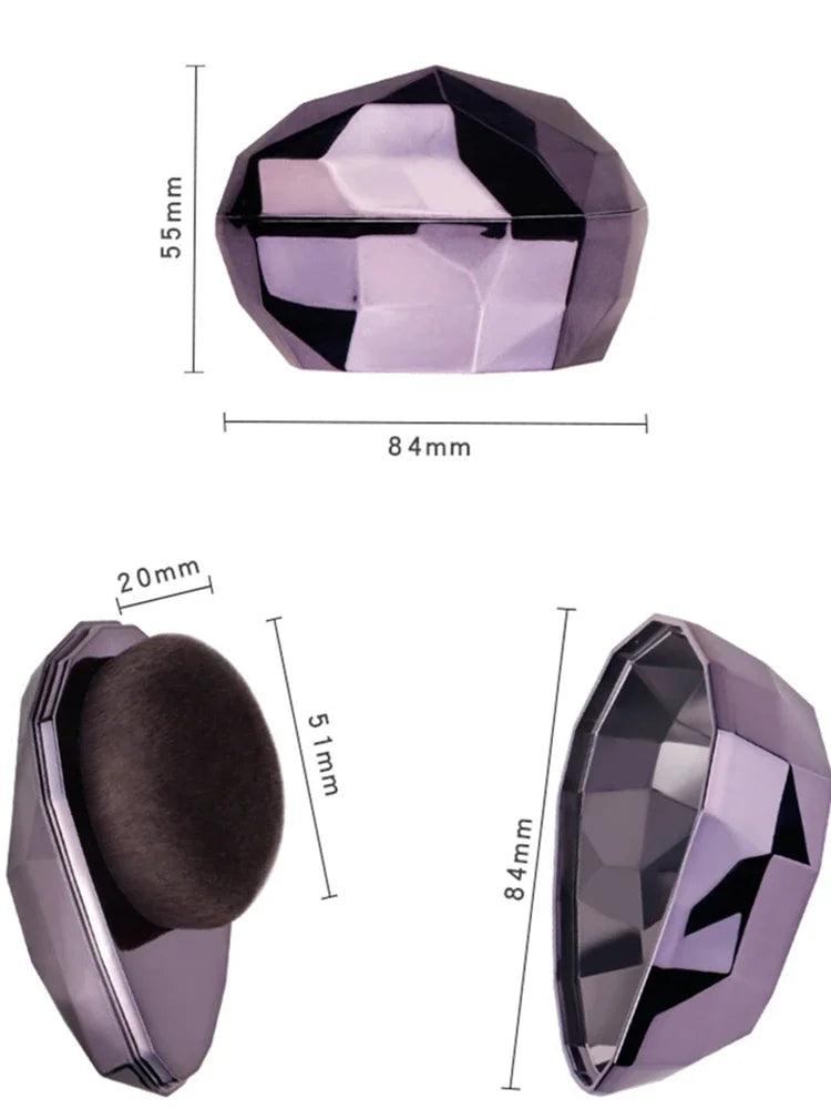 Purple Diamond Cut Liquid Foundation Brush Fine Soft Fiber Buffering Blush Brush Wet Dry Bronzer Contour Makeup Brush With Cover Quake
