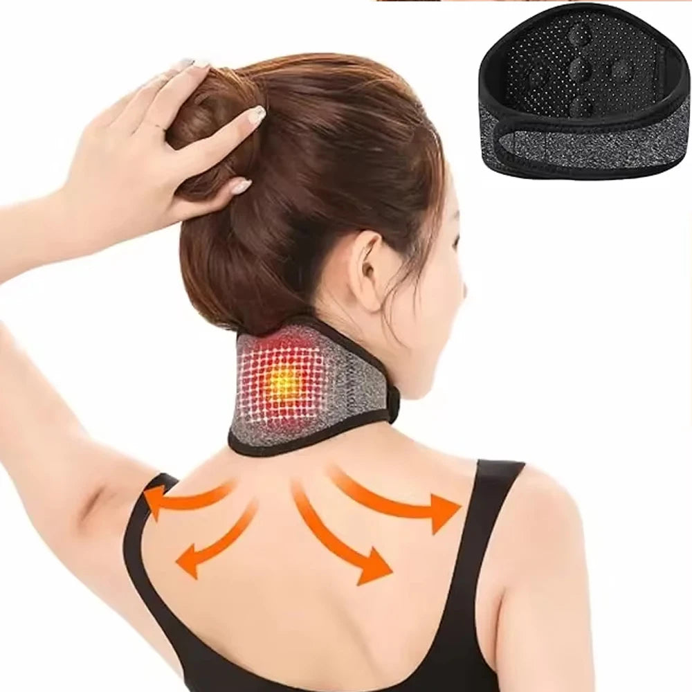 Neck Massage Machine Self-heating Neck Belt Neck Protection Spontaneous Heating Belt Warmth Hot Compress Cervical Massager Quake