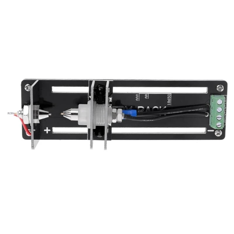 Versatile 4 Wire Battery Resistance Capacity Test Holder for 21700,26650,18650, AA,AAA Batteries A+/A- ;V+/V- Interfaces K1KF Quake Single test stand wi
