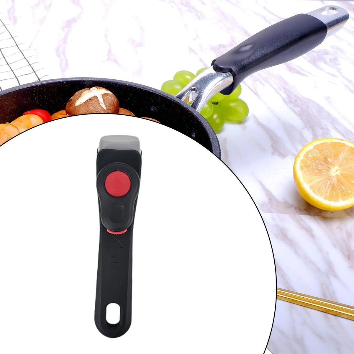 Detachable Pan Handle Tableware Kitchen Accessories Universal for Saucepan Skillet Portable Nonslip Long Handle Grip Replacement Quake