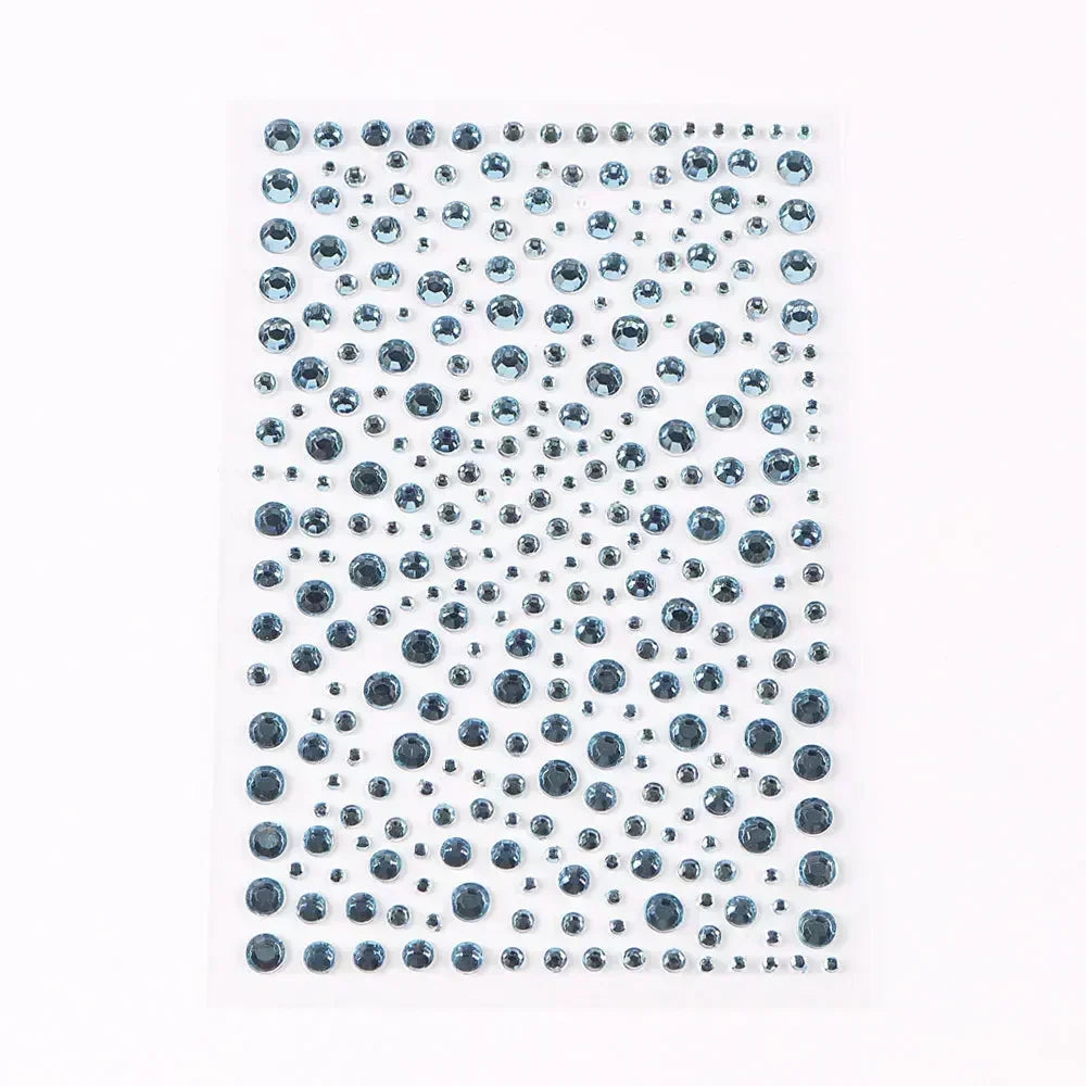 Rhinestone Face Sticker Diamond Party Eyes Makeup Bright Crystal Self-adhesive DIY Sticker Girls Face Decoration Sticker Quake NO.27