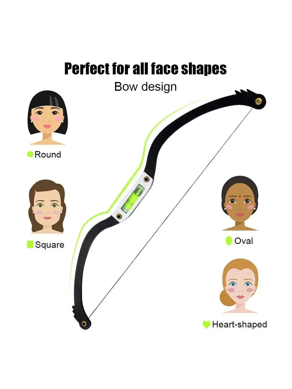 Semi-Permanent Eyebrow Positioning Metal String Mark Ruler Quake