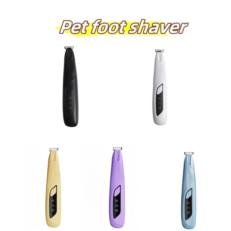Multi Color Rechargeable Pet Clipper - LED Light Portable Electric Trimmer, Safe for Cats and Dogs’ Paw Foot Ear Eye Grooming Quake