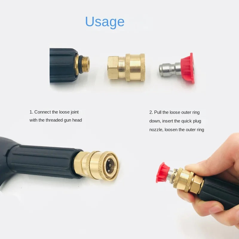 Lava Jato Alta Pressão Australia High Pressur Power Washer Spray Light Green Water Hose Lancesgun Head Nozzles Car Wash Quake