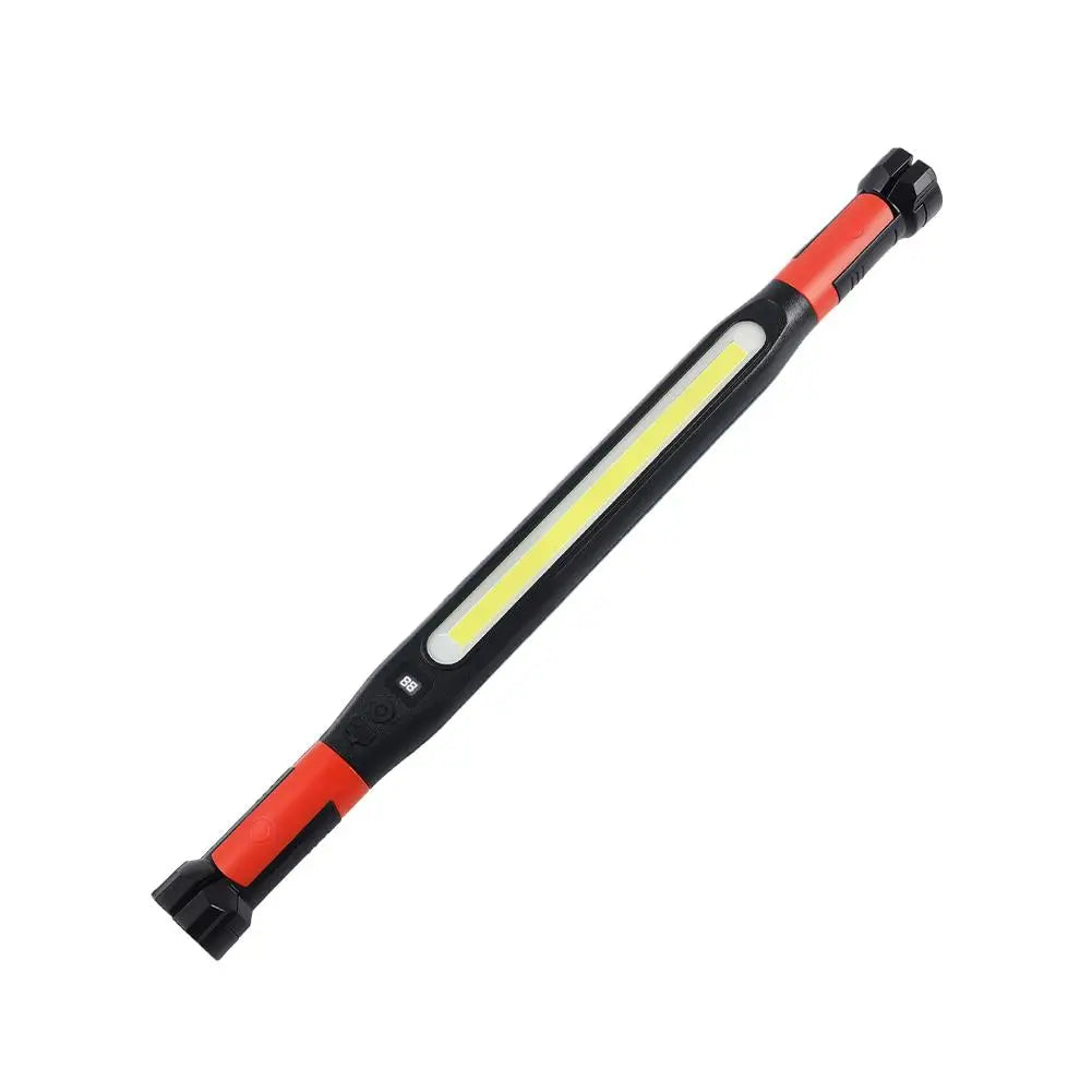 Portable Emergency Work Light USB Rechargeable Magnetic Flashlight 360 Hook Lamp for Outdoor Camping Workshop Quake Red