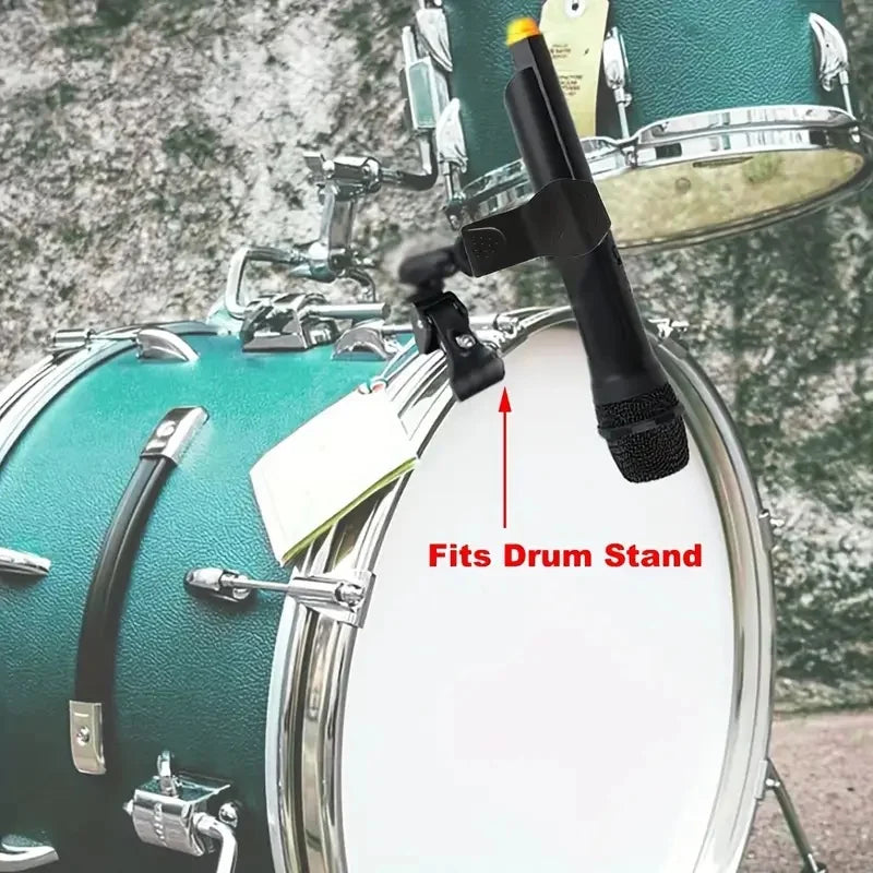 2/4pcs Adjustable Microphone Crab Clamp Mount for Mic Stand & Drum Rim - 5/8" to 3/8" Thread,Secure Grip for Wired/Wireless Mic Quake