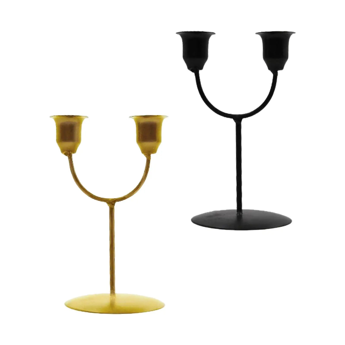 Candles Holder Candlestick Vintage Style Taper Candles Stand Art Decor Decorative Tabletop Candleholder for Living Room Quake