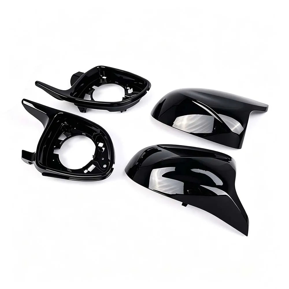 4Pcs/Set LHD For BMW X3 iX3 G01 G08 X4 G02 X5 G05 X6 G06 X7 G07 Black Rear View Side Mirror Cover Cap Shell Case Car Replacement Quake