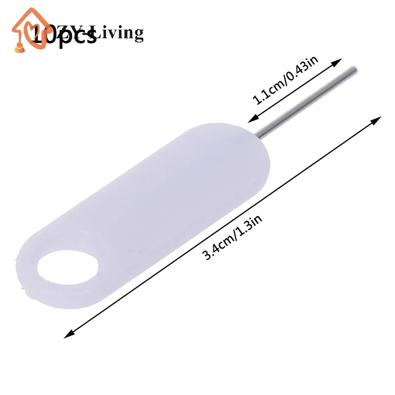 1/10Pcs Anti-Lost Sim Card Eject Pin Needle Universal Mobile Phone Steel Ejector Pin SIM Card Tray Opener Keyring Quake