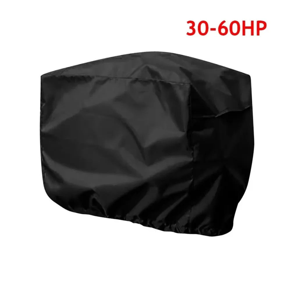New 15-150HP Full Outboard Engine Cover Anti-scratch 210D Oxford Cloth Motor Engine Boat Cover Sun Protection Paddle Hoist Cover Quake 30-60HP Black