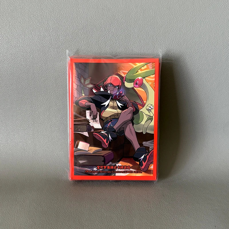 Genuine Pkm TCG Card Sleeves 64PCS Protective Set Nessa Marnie Design Glossy Finish Trading Card Game Accessories Collector Gift Quake qi ba na