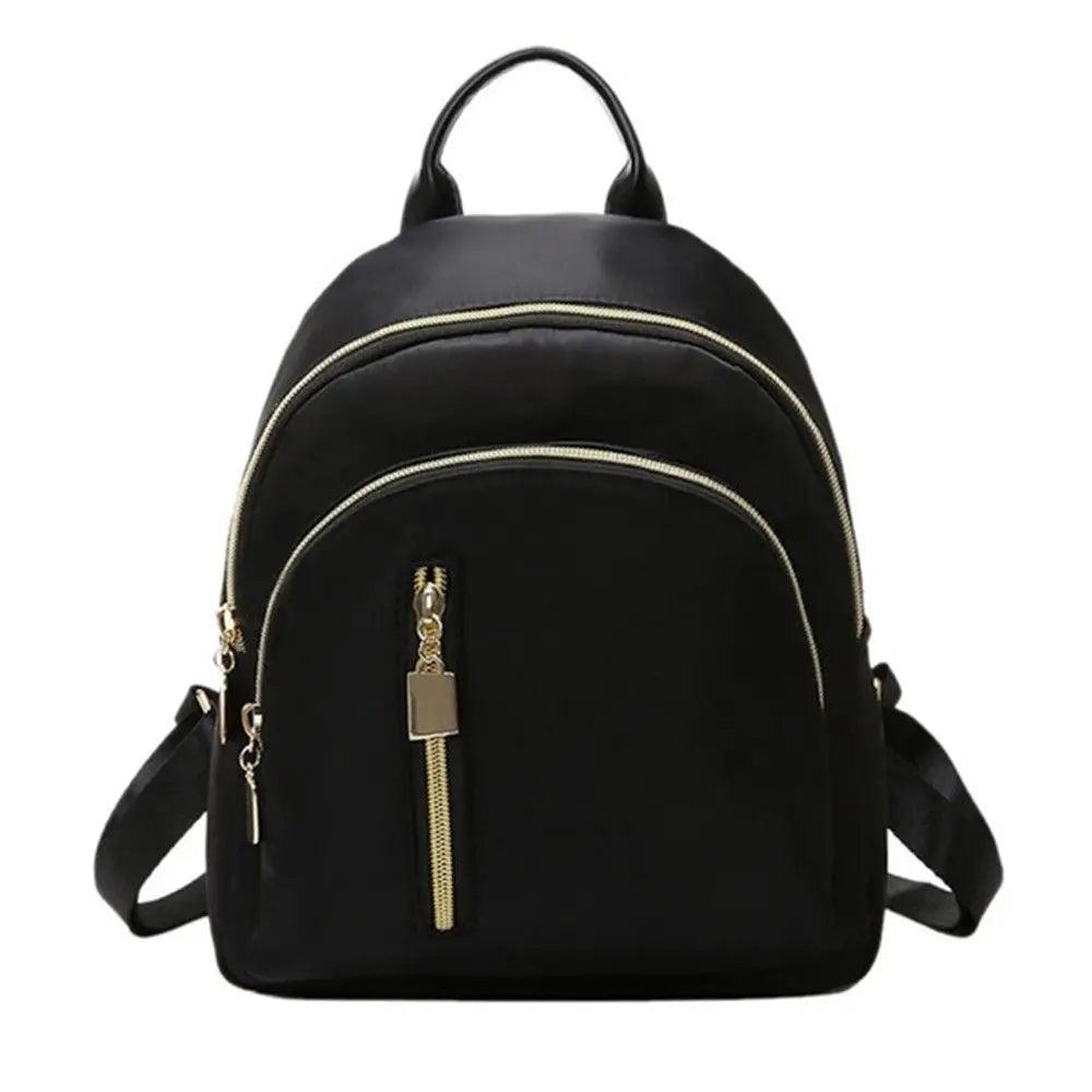 Travel Women's Multi-Function Girl Purse Shoulder Bag Mini Backpack Oxford Daypack Quake black