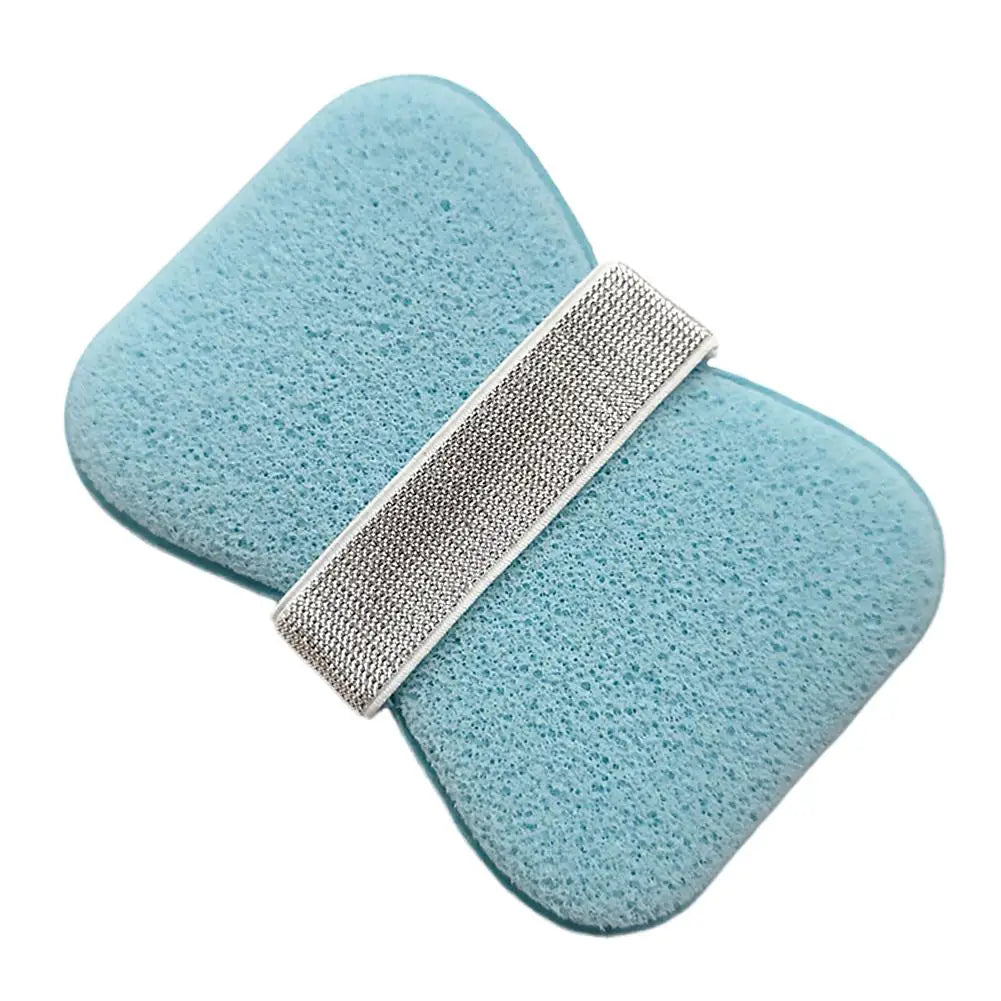 Sponge Soap Bag Bath Cleansing Foaming Net Pouch Body Exfoliating Scrubber Sponges Bathroom Nylon Soap Pocket Quake blue