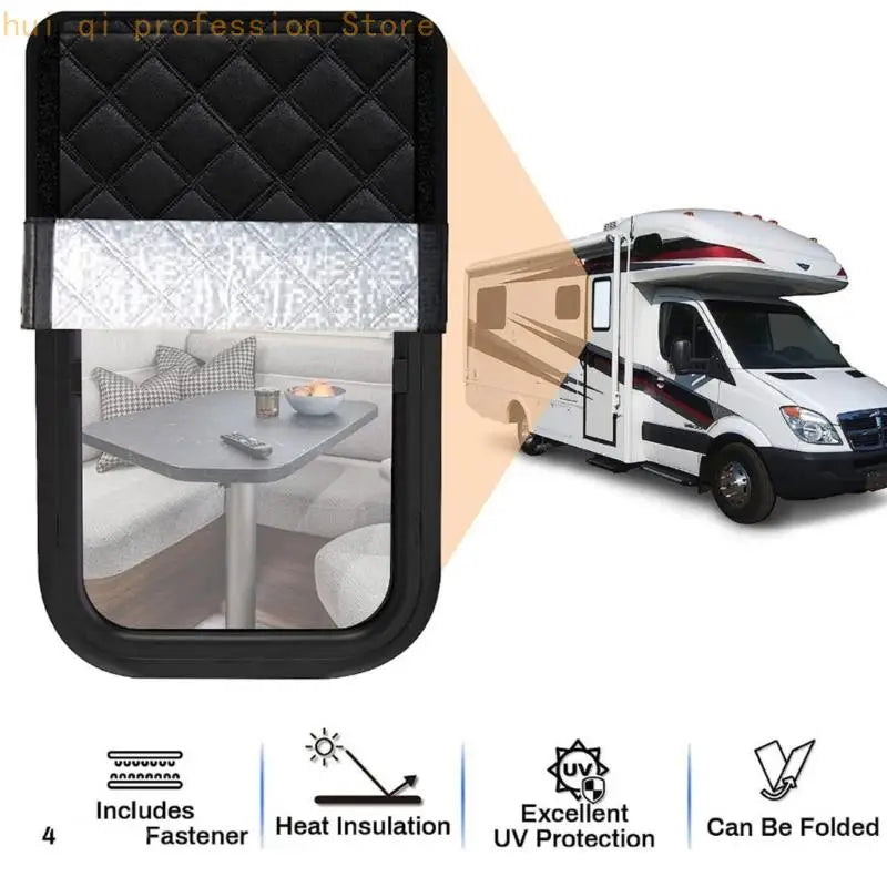 Heat Insulation Trailer Window Shades Curtains Flexible Easy Installation H8WE Quake