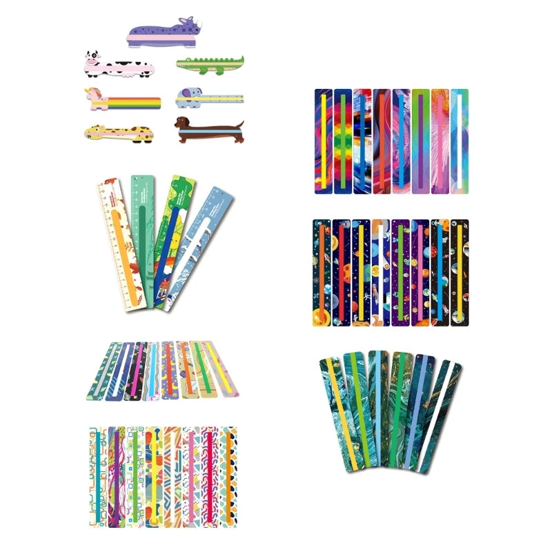 1 Pack Strips for Kids Dyslexia Tools Reading Ruler Bookmarks K1KF Quake