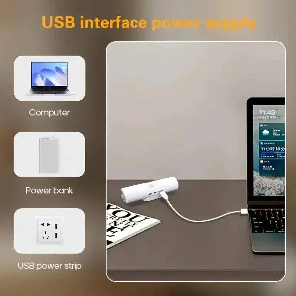 1PC Smart RGB Gradient Night Light Magnetic Motion Sensor Rechargeable Wall Lamp for Bedroom Bathroom Closet Garden Home Decor Quake