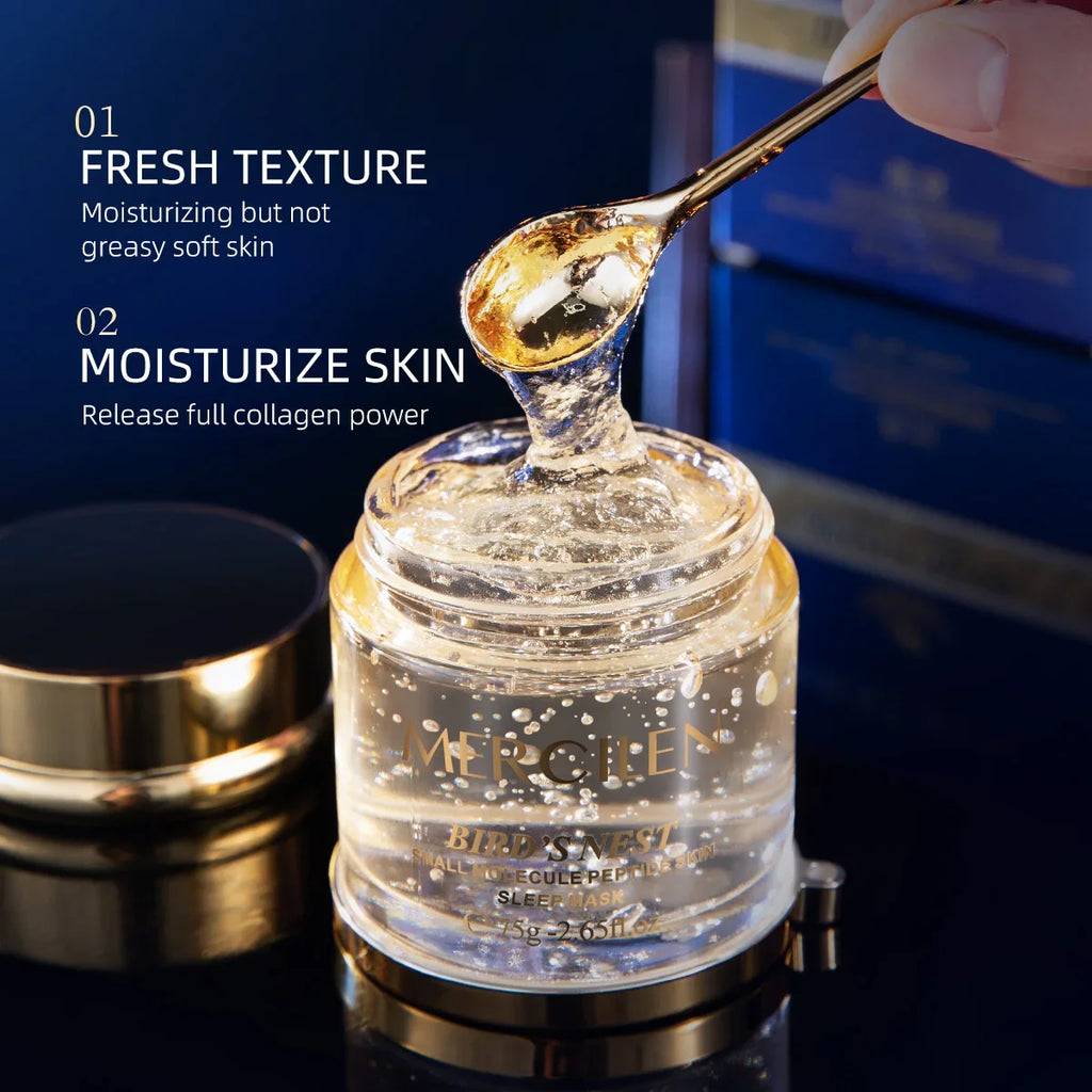Skin Care Moisturizing Sleeping Mask 75g, moisturizes, brightens, tightens, and nourishes facial skin, deeply cleanses Quake