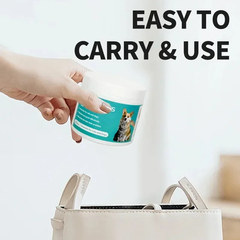 Pet Cleaning Products Eye Wipes To Remove Tear Marks Cleaning Wet Tissues Cat Wiping Eyes Removing Tear Marks and Cleaning Pet Quake