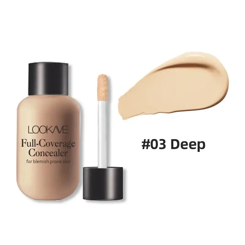 Lightweight and Compact Mini Liquid Concealer-High Coverage for Acne,Ddark Circles and Blemishes,Travel-Friendly FaceMakeup Base Quake 03