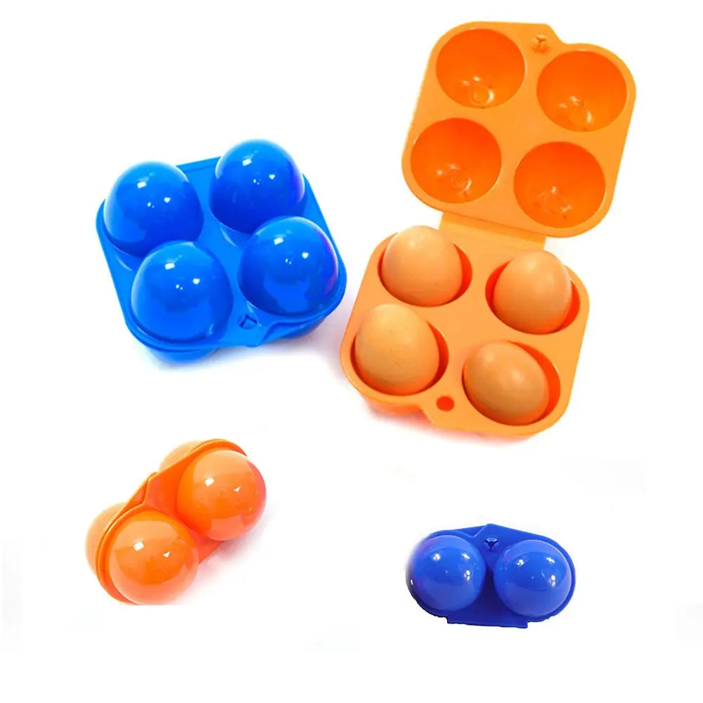 2/4 Grids Camping Holder Foldable Egg Tray Egg Storage Box Portable Organizer Case Quake
