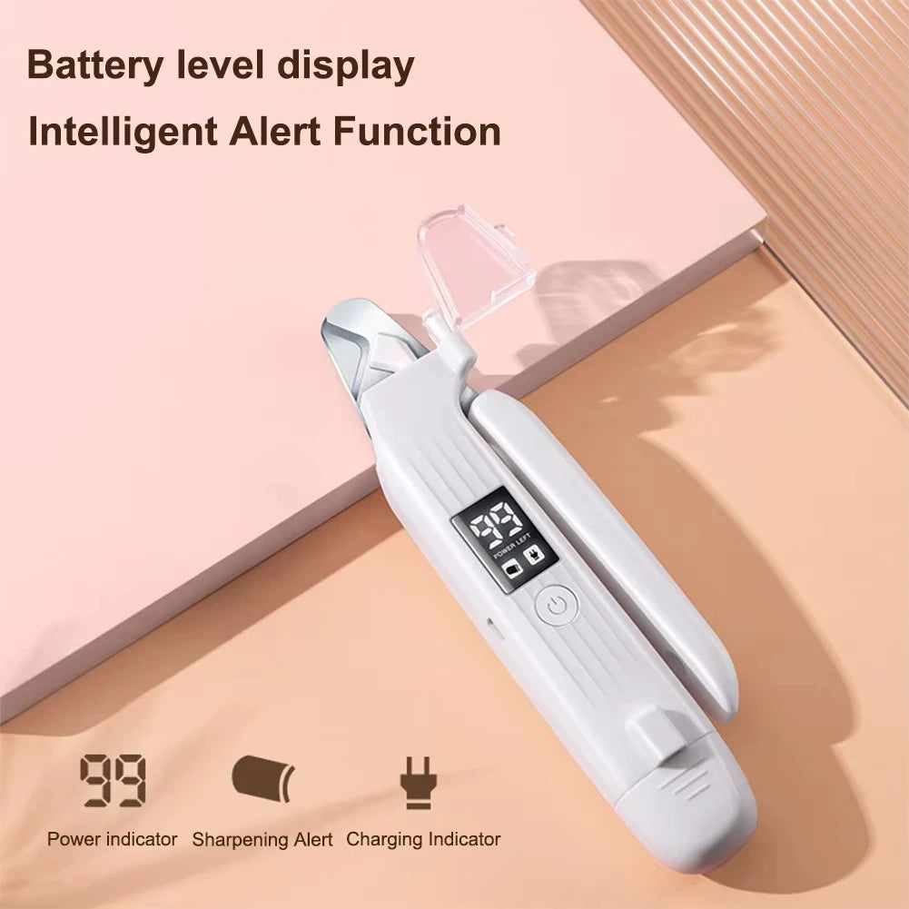 2 in 1 Electric Pet Nail Trimmer with LED Lights Pet Nail Grinder Dog Nail Trimmer and Grinder for Small Medium Large Dogs/Cats Quake