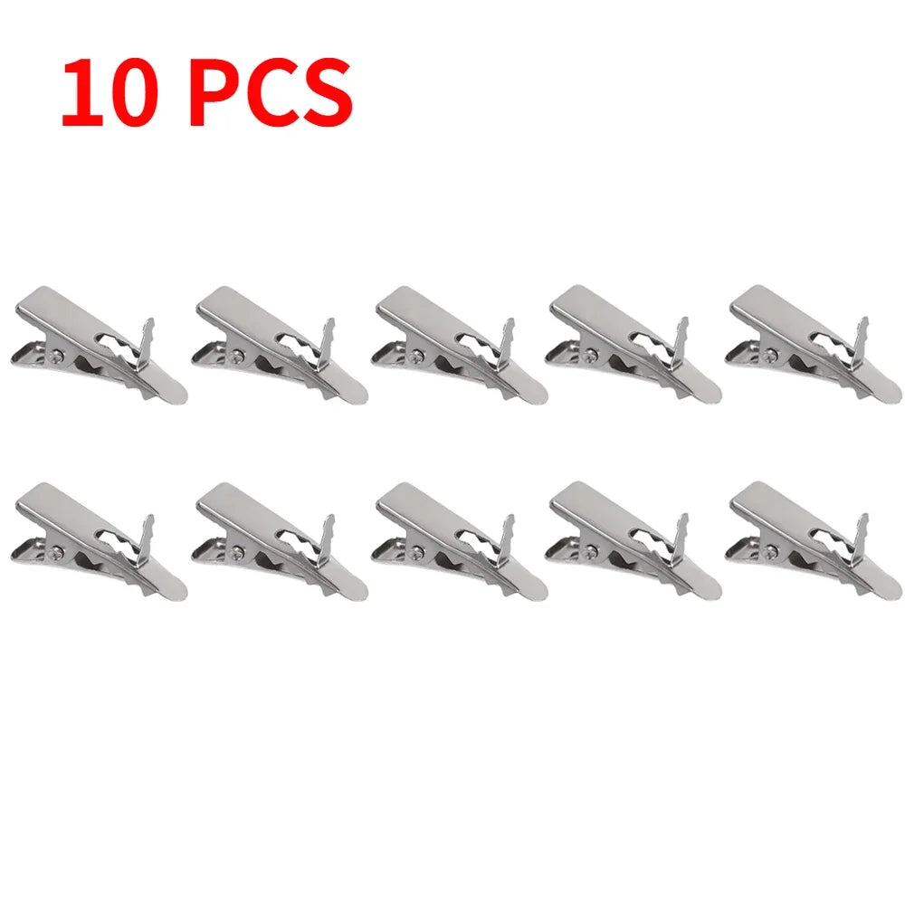 10/30Pcs Mini Metal Clips for Christmas Flowers Christmas Tree Flower Ornament Fixed Clip Xmas Party Garland Decorations Supply Quake 10 PCS