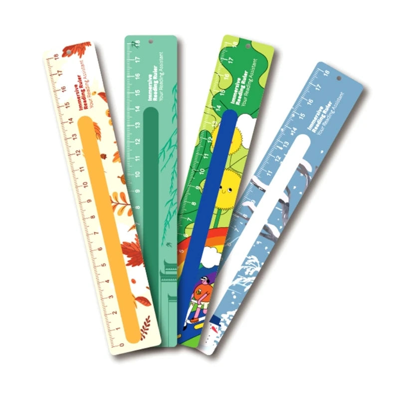 1 Pack Strips for Kids Dyslexia Tools Reading Ruler Bookmarks K1KF Quake Four Seasons Small 4