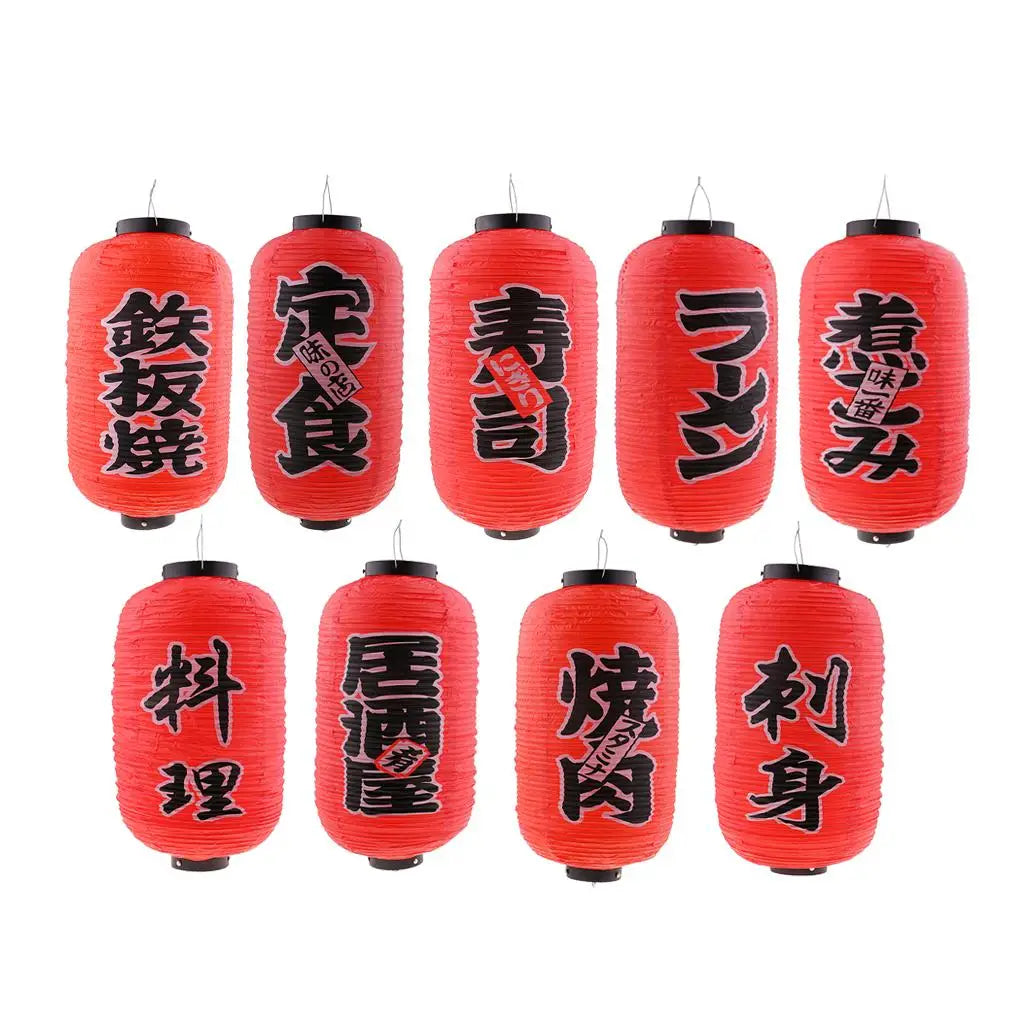 Outdoor Advertising Lantern Traditional Japanese Hanging Chochin PVC Lampshade for Festive Restaurant Use Quake