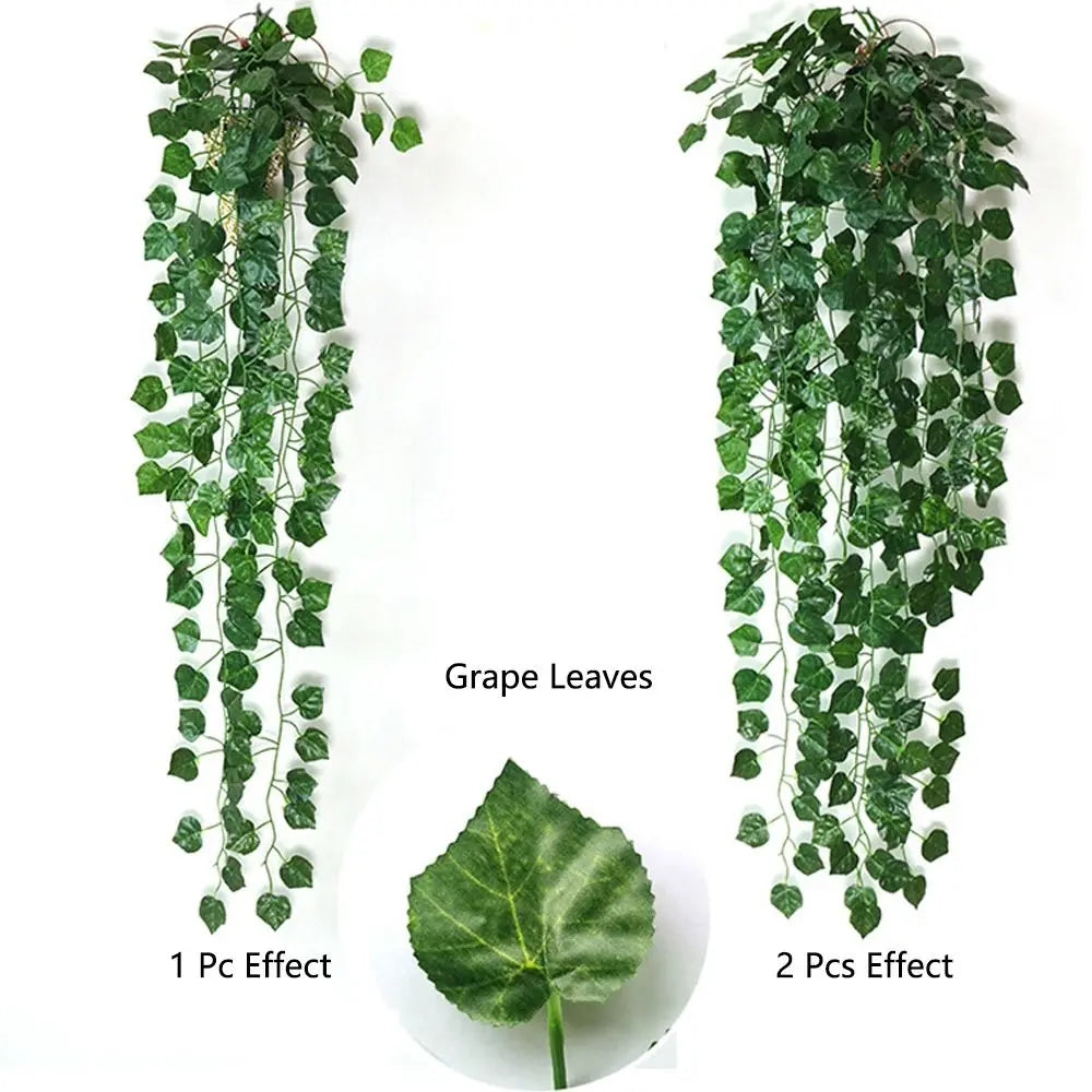 Artificial Ivy Garland Leaves Fake Hanging Plants Greenery Foliage Garland Trailing Vine Party Wedding Home Decor Quake