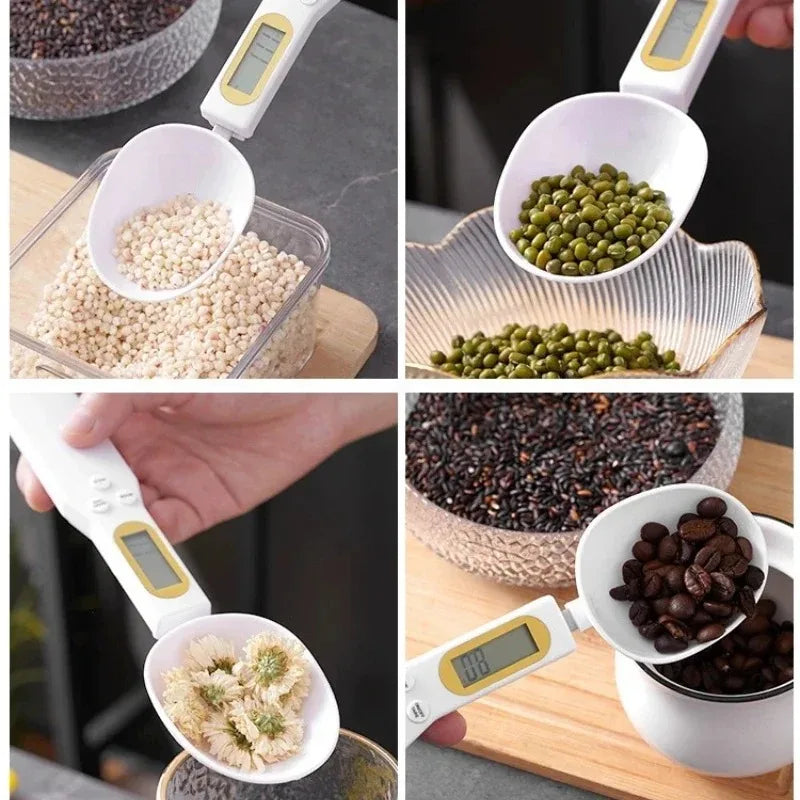 Detachable Spoon Head Electronic Scale High Accuracy Kitchen Food Weighing Scale Coffee Baking Home Commercial Measuring Supply Quake