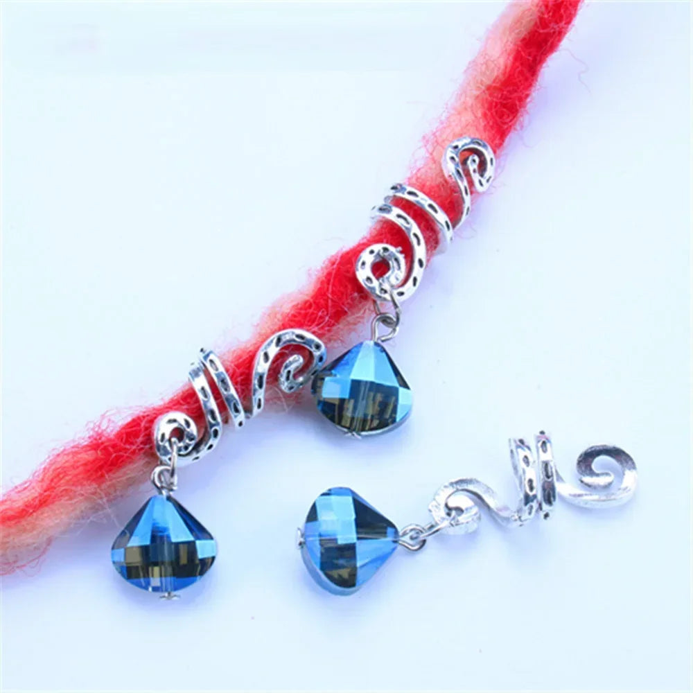 Hair Braided Wig Jewelry Hair Extension Rings Buckle Metal Hollow Out Iron Flower Tube Hair Ring Buckle Headdress Styling Rings Quake 5pcs LQ716-25