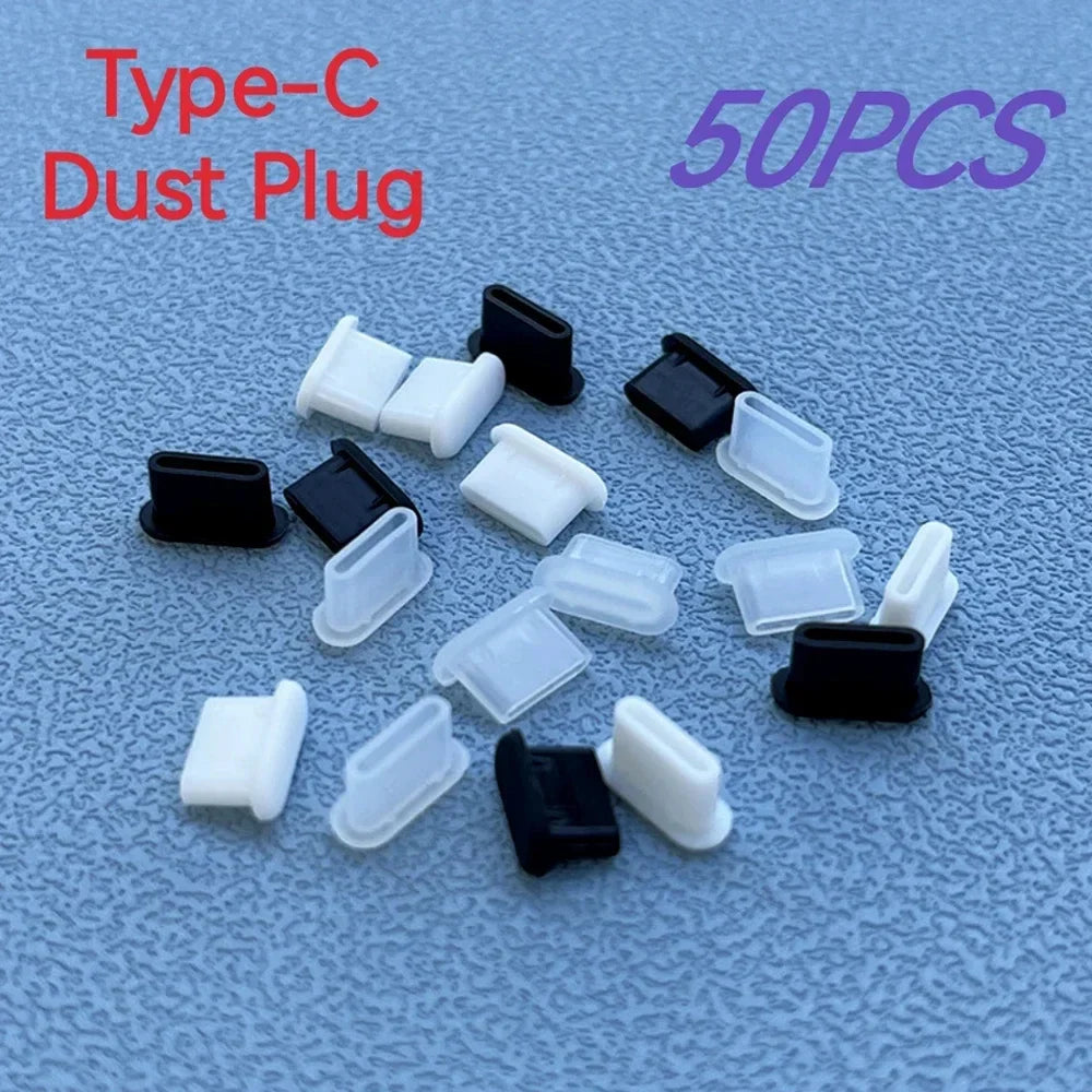 Cover Phone USB 10/30/50PCS Type-C Silicone Dust Plugs Charging Port Protector Type C Anti-dust Cap for Samsung Xiaomi Huawei Quake