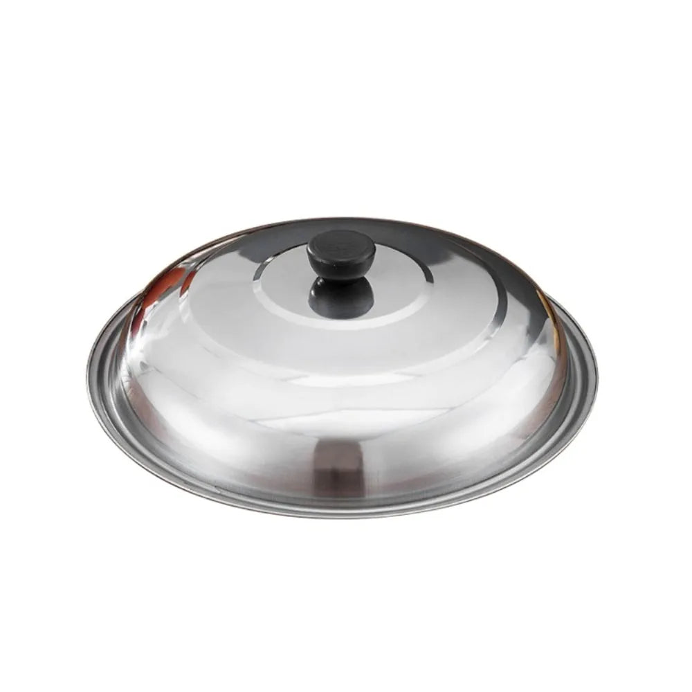 28/32/36/40cm Stainless Steel Pot Cover Universal Cookware Parts Cooking Pot Wok Lid with Knob Frying Pan Cover Quake