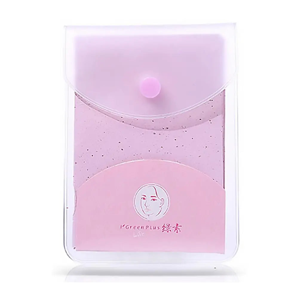 160Pcs Protable Facial Absorbent Paper Oil Control Wipes Green Tea Sheet Oily Face Blotting Matting Tissue Makeup Facial Clean Quake rose