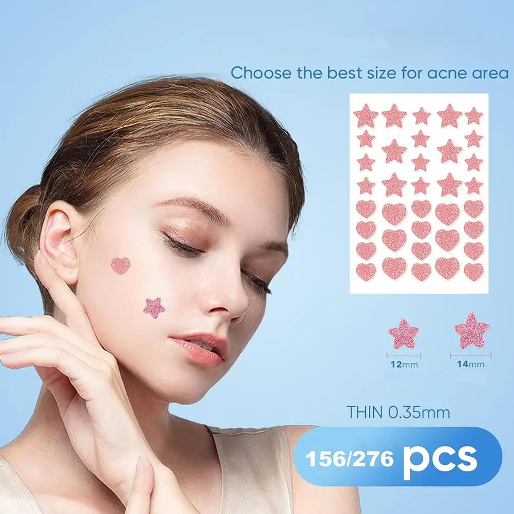 Cute Colorful Stars Pimple Patches Acne Patch For Zits And Blemishes, Invisible Spot Stickers For Face And Skin Protection Tool Quake