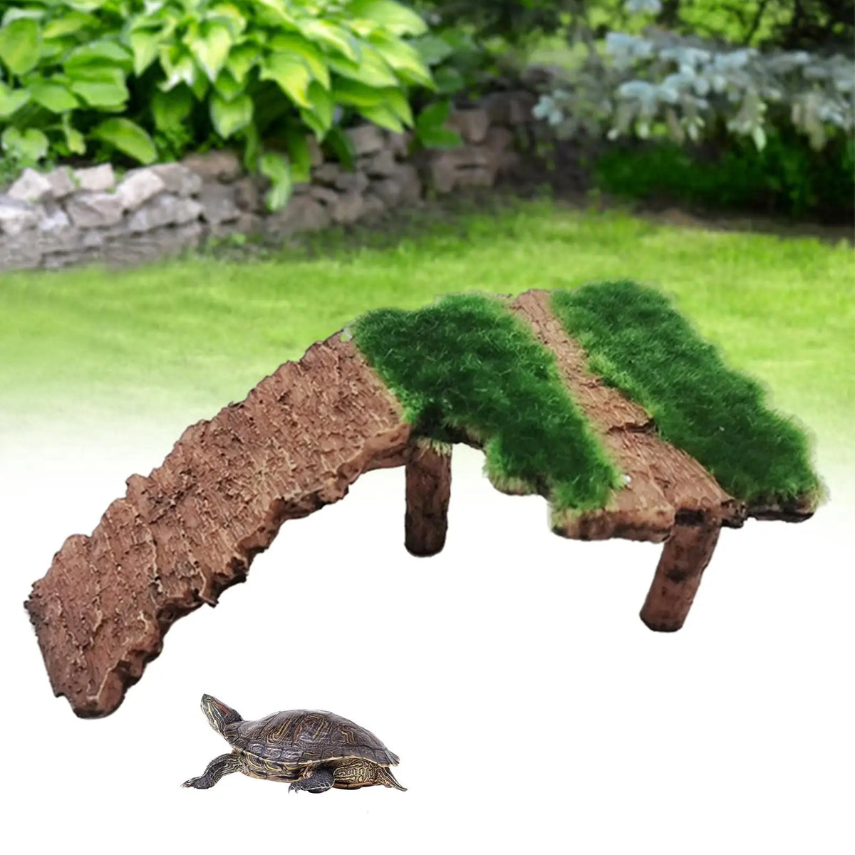 Poly-resin Turtle Reptile Climbing Ladder Basking Resin Climbing Ladder Design Multifunctional for Quake 16x9x6cmB
