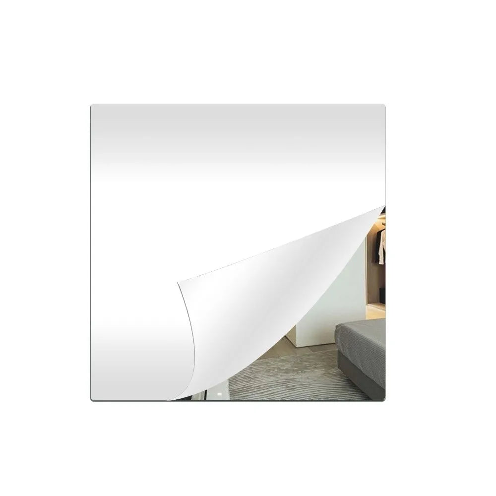 1pc Self Adhesive Acrylic Mirror Sheet 1.6mm Thick Shatterproof Non Glass Mirror Stickers Simple DIY Craft Makeup Mirror Quake