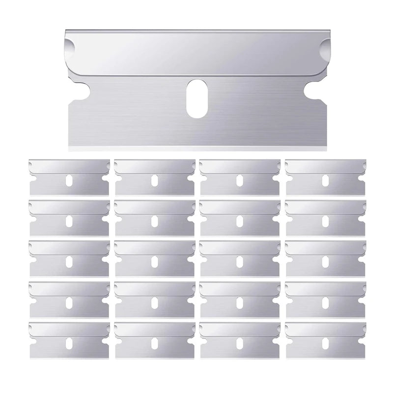 Decals Window Glass Razor Scraper Blades 20Pcs Plastic Scraper Replacement for Car Sticker Remover Clean Scraper Glue Remover Quake