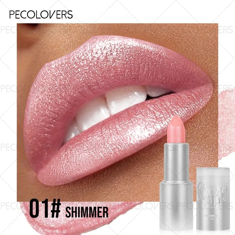1PC Glitter Lipstick, Shiny and Charming Lips, Waterproof and Sweatproof, Suitable for Festival Makeup, Lip Cosmetics Quake 01