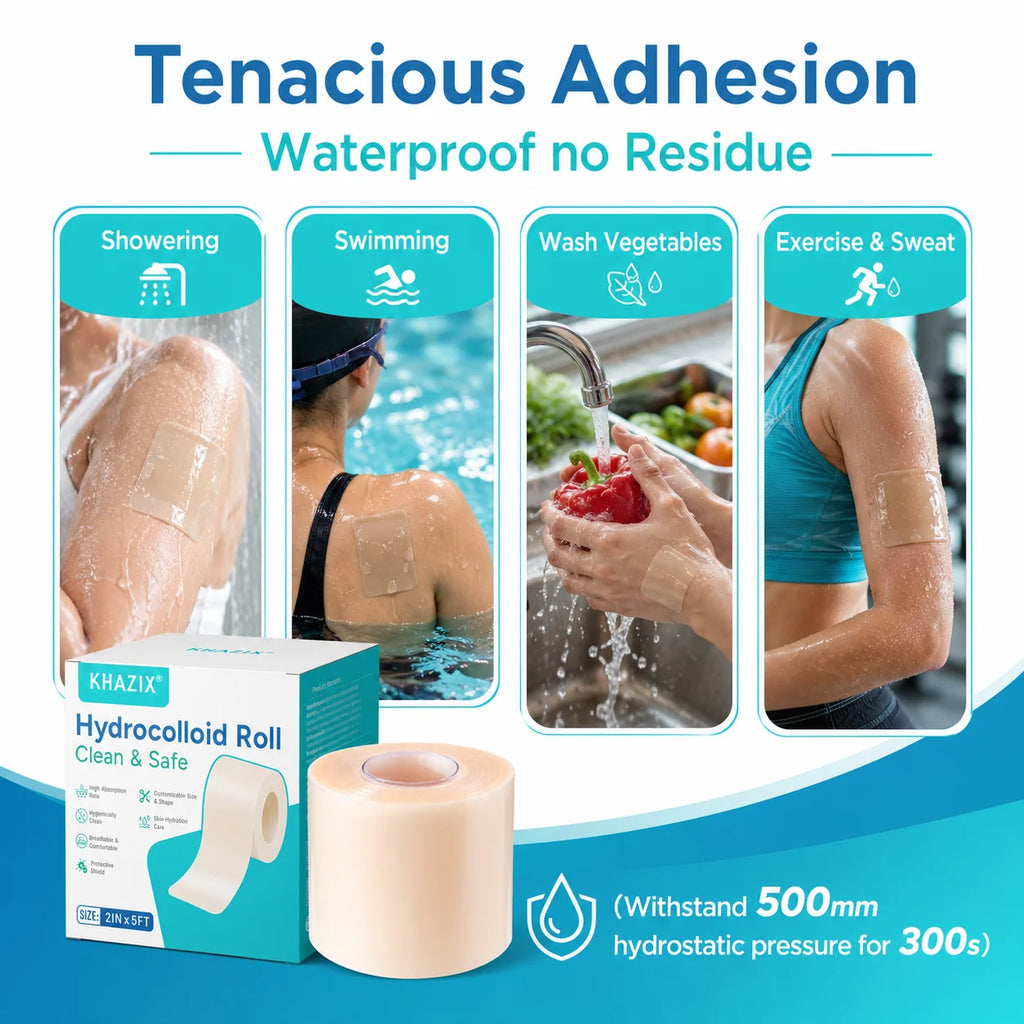 Pimple Patch Artificial Skin Wound Dressing Freely Cuttable Skin-Friendly Adhesive Keep Wound Clean 1 Roll Value Pack. Quake
